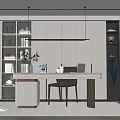 Modern study 3d model