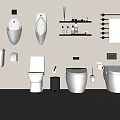 Different Styles Of Bathroom Toilets Including Wall Mounted And Floor Standing With Accessories
