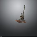Offshore Drilling Platform With Large Crane And Marine Equipment On Water Surface