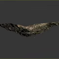 Detailed 3D Terrain Model Featuring Mountain Slopes Green Vegetation And Trail