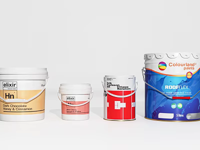 Modern Paint Bucket 3d model