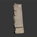 Carved Stone Sculpture Of Standing Human Figure With Square Pedestal And Detailed Design