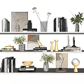 Modern Ornaments Combination Bookshelf Ornaments 3d model