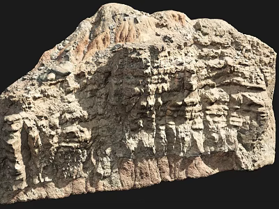 Modern stone blocks 3d model