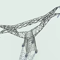 modern tower high voltage transmission line tower 3d model