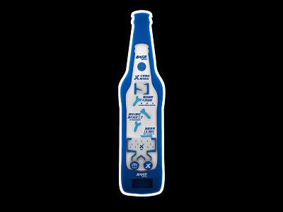 Interactive Zone Featuring X SHOT Blue Bottle With JAM PUMP LOAD AIM FIRE Steps 3d model