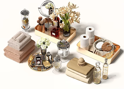 Decoration combination toilet decoration 3d model