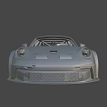 Silver Sports Car With Sleek Body Rear Spoiler And Sporty Wheels Design