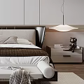 Modern Double Bed Double Bedding Combo 3d model