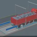 Industrial Truck Loading Equipment with Cargo Transport Platform and Metal Frame Structure