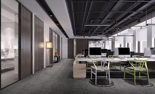 Public office area 3d model