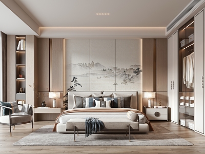 New Chinese bedroom model