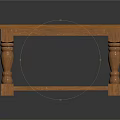 Vintage Wooden Rectangular Table With Carved Legs Classic Design And Wood Grain