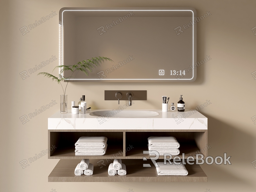 Modern Bathroom Cabinet Bathroom Basin Bathroom Ornaments model