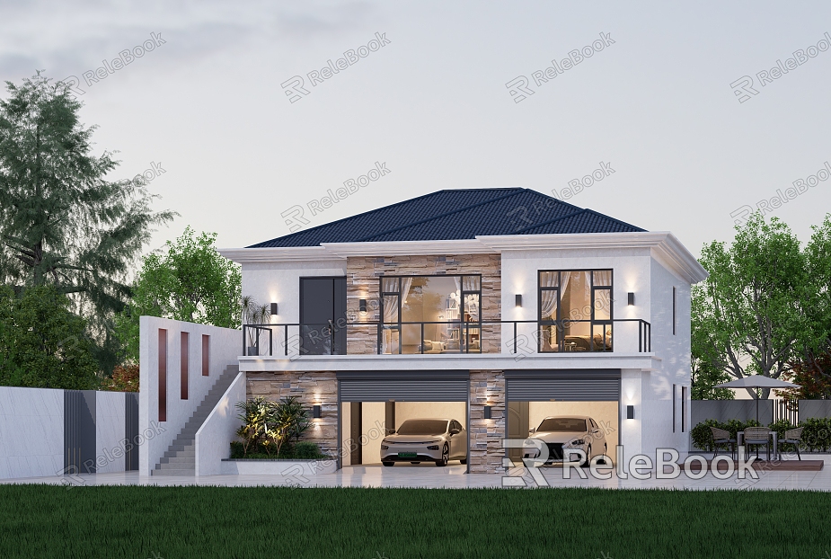 two-story small villa model