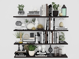 Modern Wall Rack Shelf Decoration 3d model