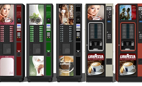 Modern vending machine coffee machine vending machine combination 3d model