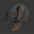 Viking Helmet with Horns Blue Bronze Decorative Historical Warrior Gear