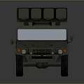 Green Military Armored Tank With Multiple Missile Launchers And Off Road Structure