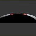 Stylish Kids Surfboard With Red Black White Colors And Carbon Fiber Design