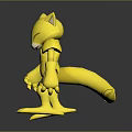 fox warrior machine fox mechanical fox mech fox sci-fi fox cyberfox 3d model