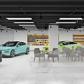 4S Car Dealership Showroom With New Vehicles On Display And Bright Interior Design