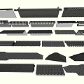 Eaves Tile Style Combination 3d model