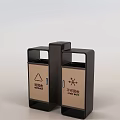 Dual Separate Waste Bins for Recyclable and Residual Waste in Home Use