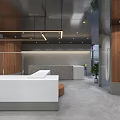 Modern Clothing Store Interior With Wooden Racks And White Counter Design