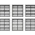 Sliding Doors with Various Decorative Metal Grille Patterns for Home Design 3d model