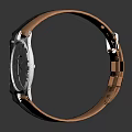 Stylish Watches With Gold Black Silver Dials And Brown Black Leather Straps