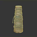 Blue Thread Wound Around Wooden Spool for Household Sewing Supplies