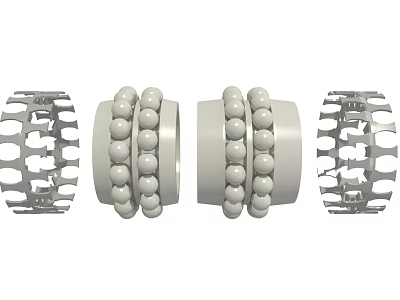 High Quality Ball Bearing Components With Metal Rings And Steel Balls For Hardware Tools 3d model