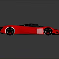 Pink Futuristic Sports Car With Sleek Body Transparent Roof And Black Wheels