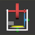 Modern Colorful Lighting Combination With Red Blue Yellow Accents And White Frame Design