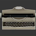 Vintage Typewriter With Beige Body Classic Keyboard And Round Keys
