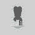 Ornate Classical Design Mirror Featuring Intricate Carvings On Decorative Frame