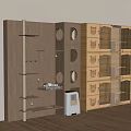 Modern cat house cat climbing frame 3d model