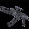 Modern Tactical Rifle Featuring Adjustable Scope And Metal Body Construction 3d model