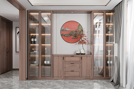 Modern Wine Cabinet 3d model