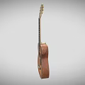 Handcrafted Wooden Acoustic Guitar With Natural Wood Grain And Classic Design