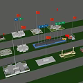 Colorful National Flags From Different Countries On Poles In Public Square Area