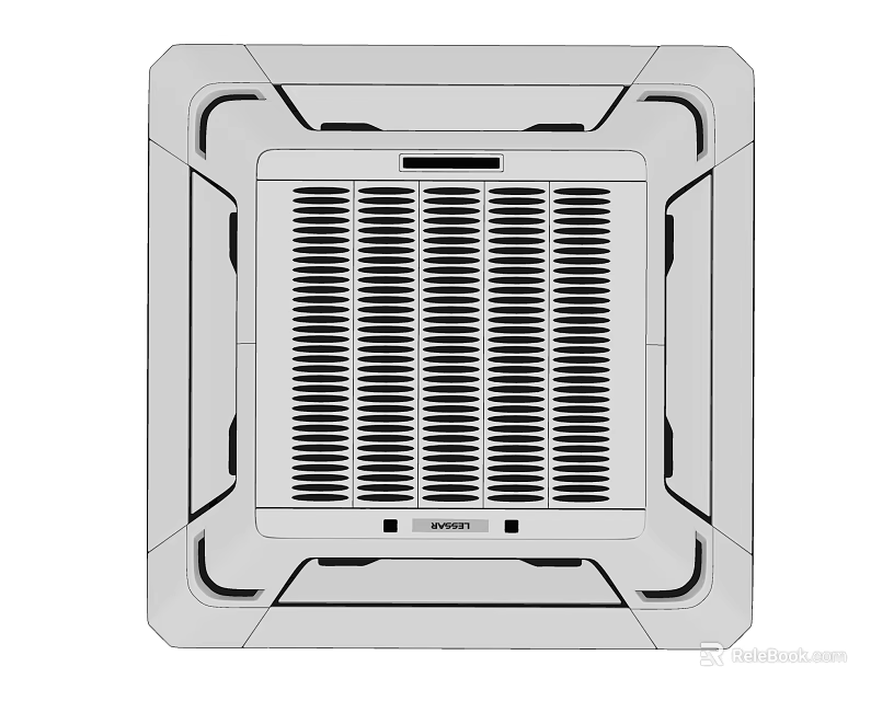 Ceiling Mounted Modern Air Conditioner Fan with Sleek Grille for Home Cooling 3d model 