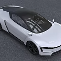 White Modern Sports Car With Sleek Exterior Design
