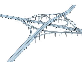 modern overpass 3d model