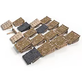 Building Roof Tiles Featuring Various Colors Different Materials And Textured Surfaces