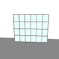 Modern Glass Block Background Wall with Vertical Striped Panels and Illuminated Lighting for Interior Decor