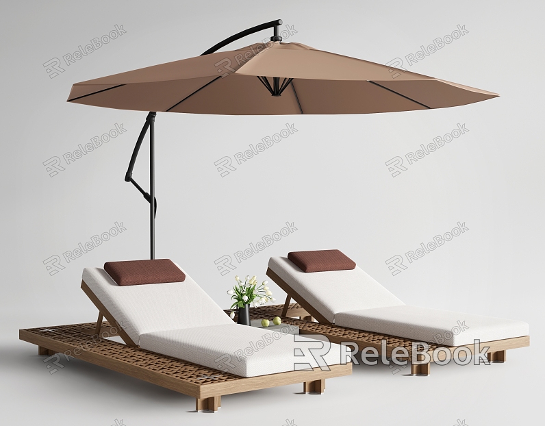 Modern Outdoor Lounger Outdoor Chair Beach Lounger Sunshade model