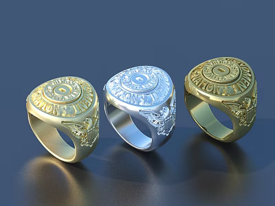 Rings Gold Rings Silver Rings Jewelry 3d model