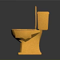 Golden Toilet With Modern Design Shiny Finish For Luxury Bathroom Decor